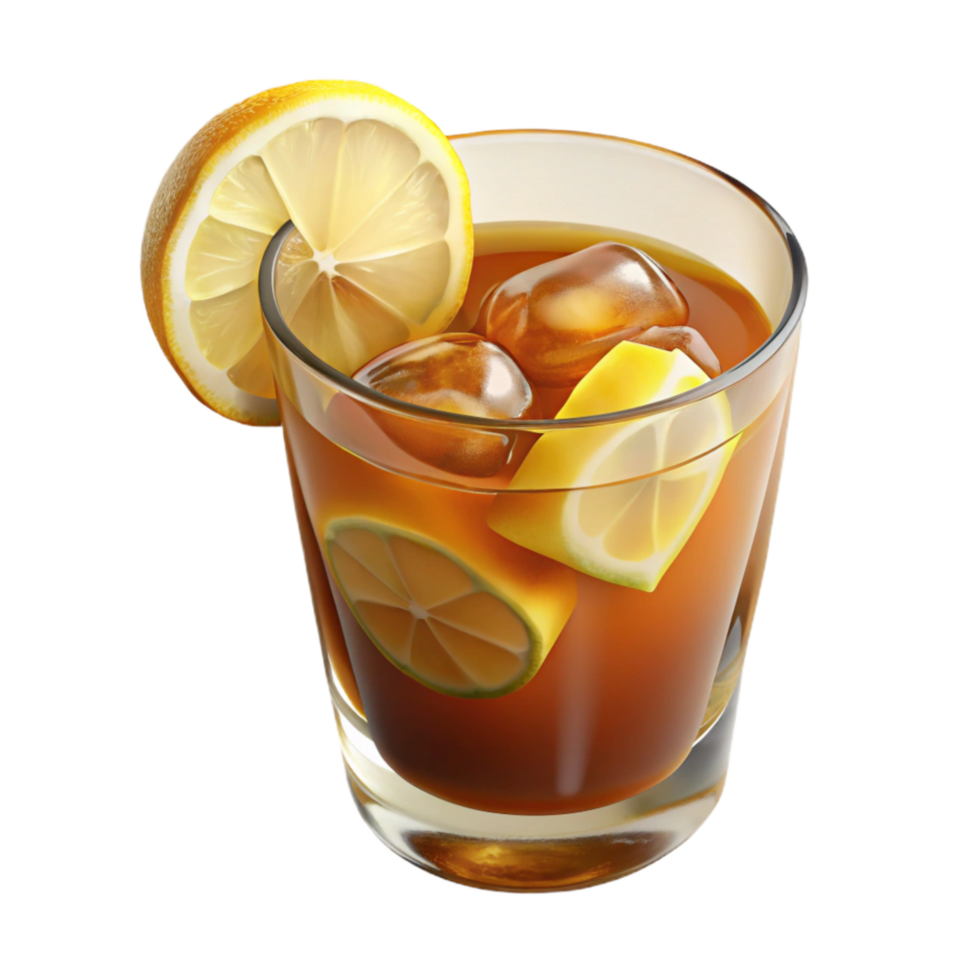 impressive traditional Iced Tea with Lemon Refreshing Drink premium png
