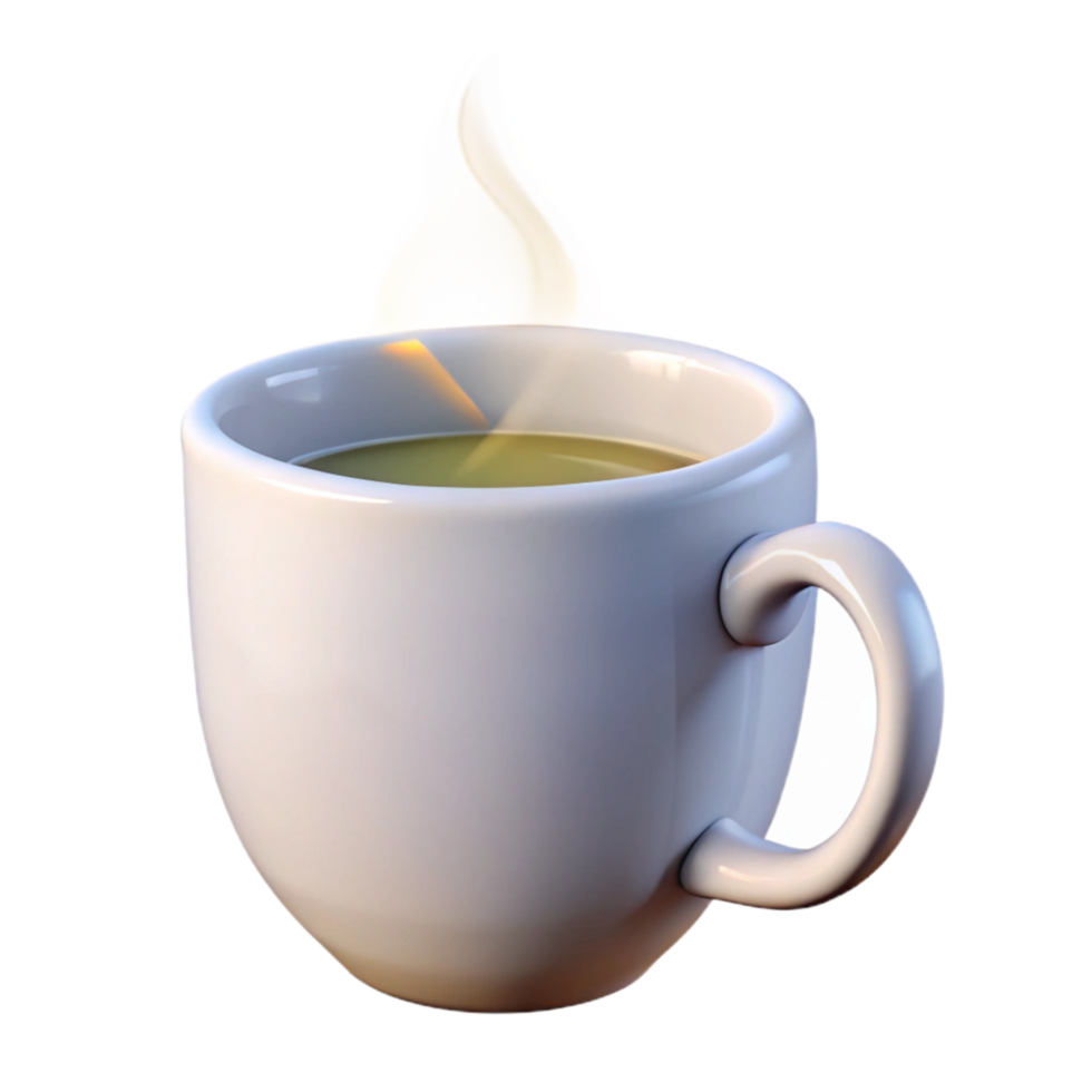 extraordinary rustic White Coffee Mug with Steam premium png