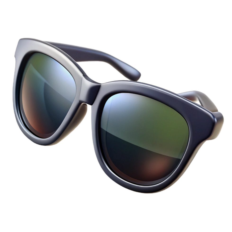 extraordinary minimalist A Pair of Classic Black Sunglasses with Reflective Lenses, Studio premium png