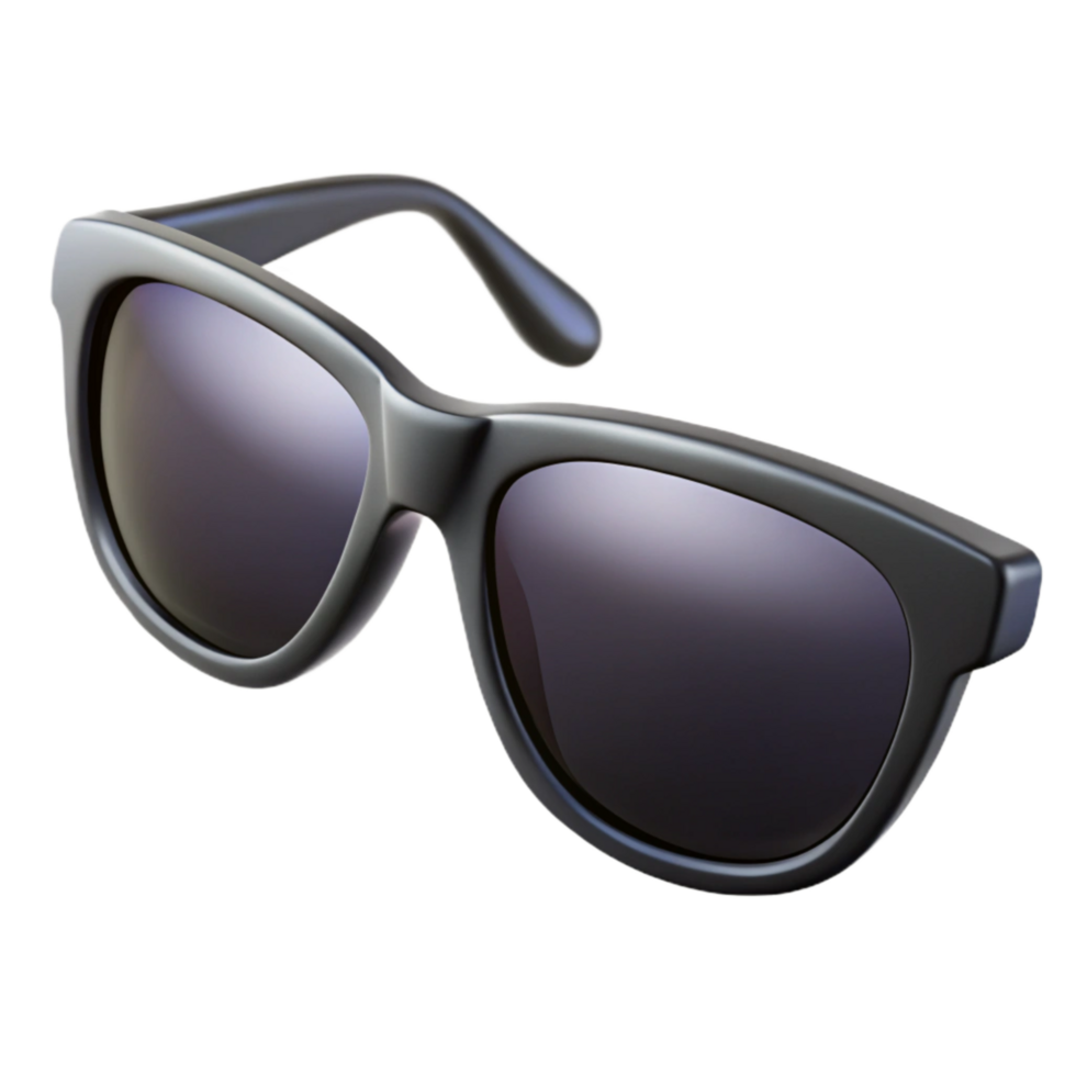 wonderful abstract A Pair of Classic Black Sunglasses with Reflective Lenses, Studio detailed png
