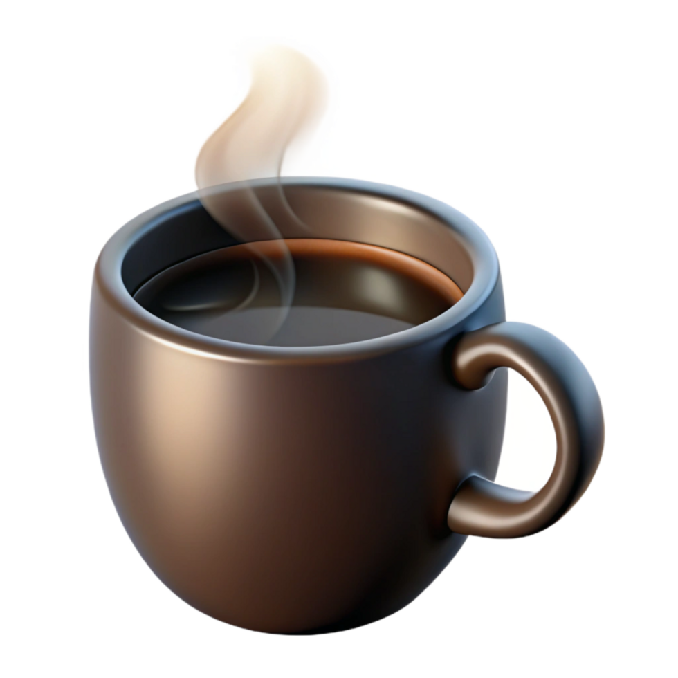 stunning rustic A Steaming Porcelain Mug of Black Coffee with Realistic Steam authentic png