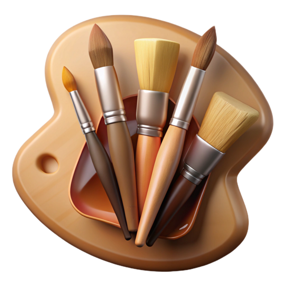 wonderful traditional Watercolor Paintbrushes Hand-illustrated Cutout detailed png