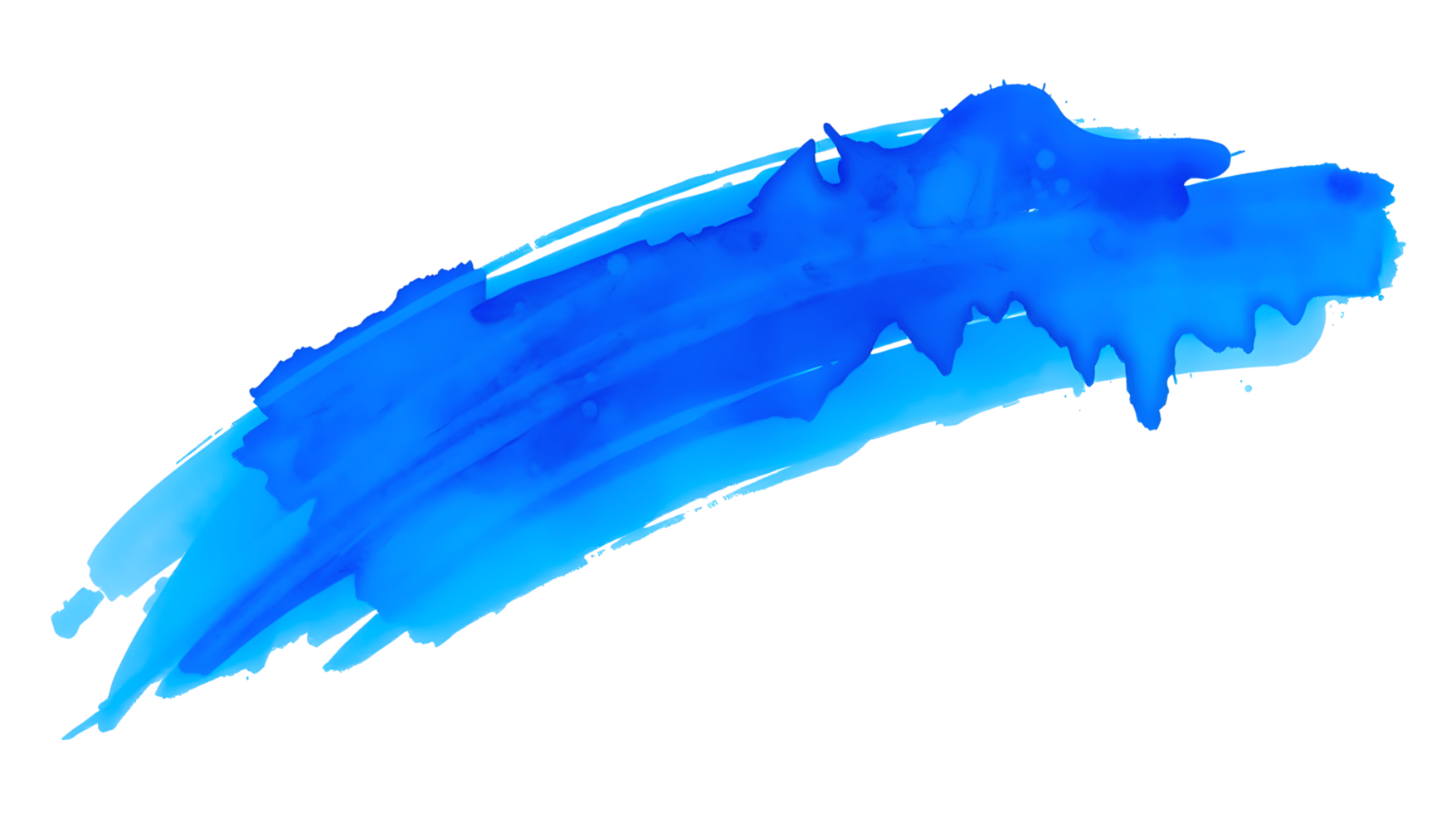 Blue watercolor paint brush png
