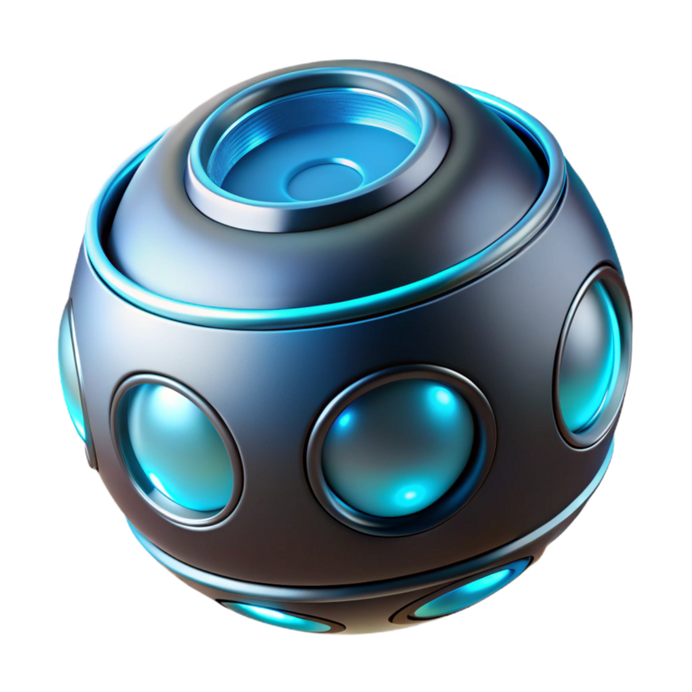 wonderful contemporary Create 8k Cutout of Futuristic Concept Design Portable Speaker Shaped 4K png