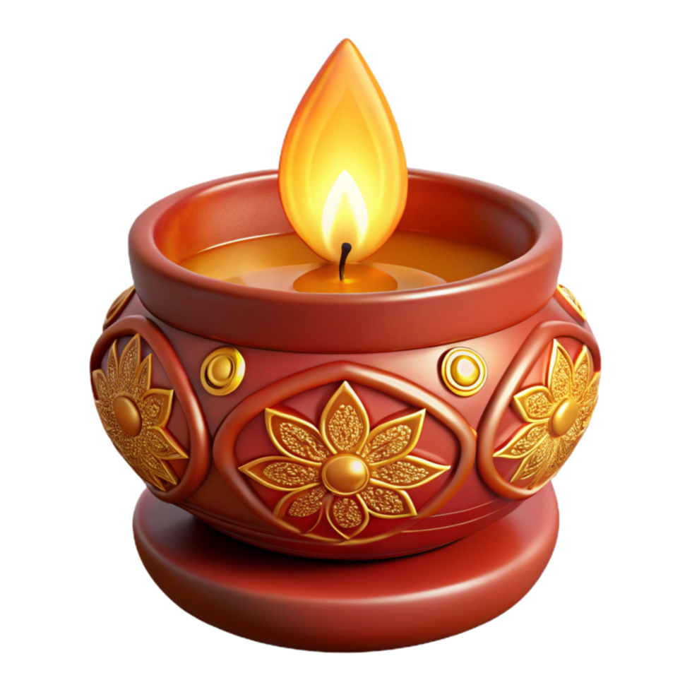 wonderful creative Cutout of Intricately Carved Wooden Diywith Flickering Flame, Polished Sandalwoo high resolution png