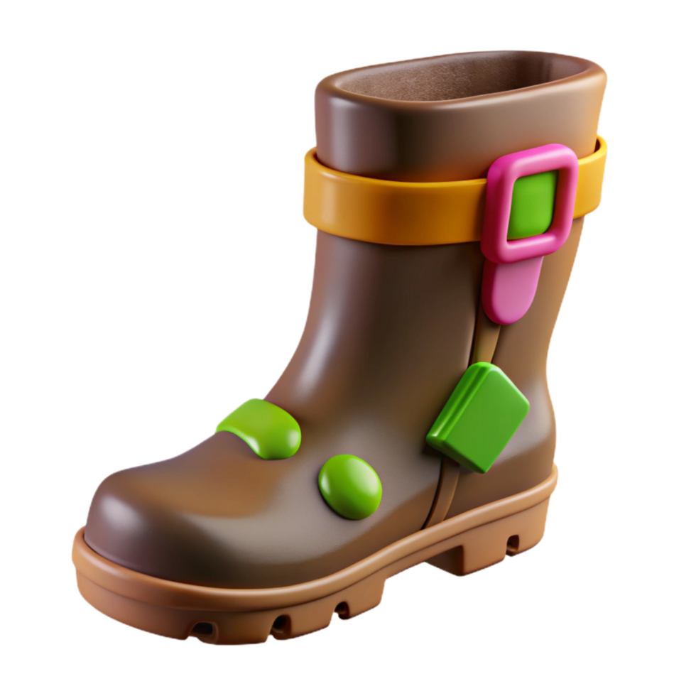 stunning rustic Cutout of Muddy Glastonbury Festival Welly Boot, Rendered in High premium png
