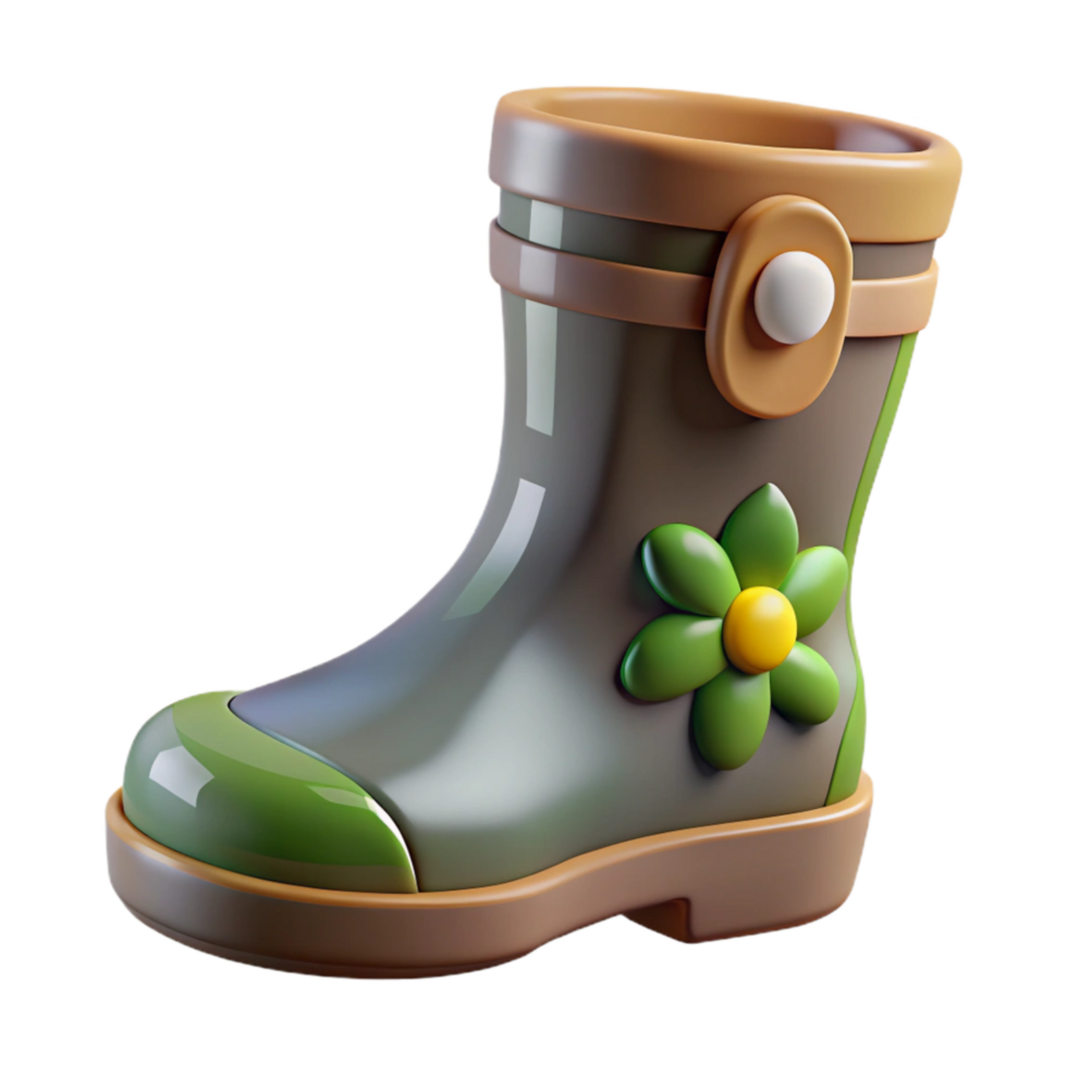 serene vintage Photograph of Mud-splattered Glastonbury Festival Wellie Boot with Colorful Pain premium png