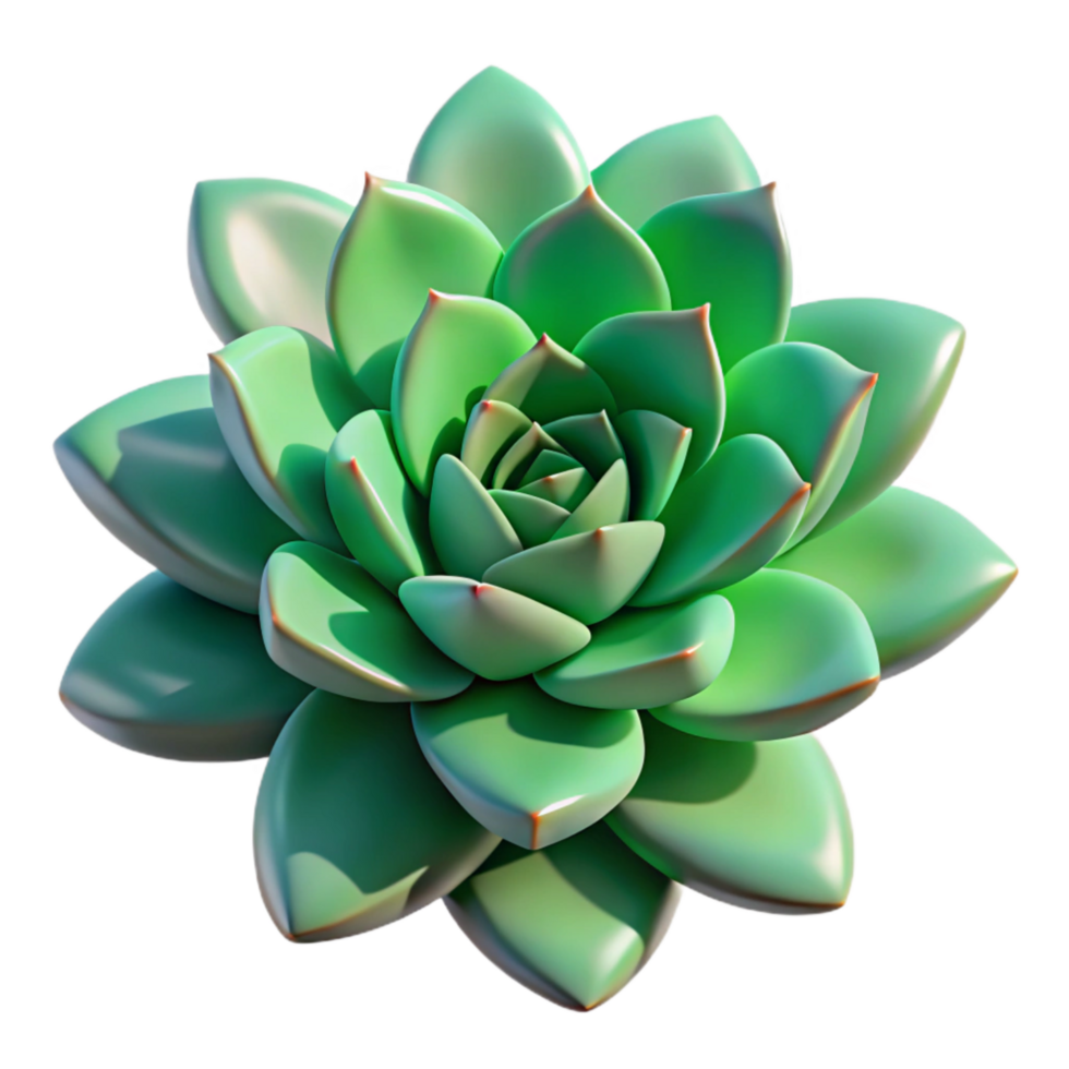 elegant artistic A 3d Rendered Cutout of Vibrant, Succulent Plant with Thick, original png