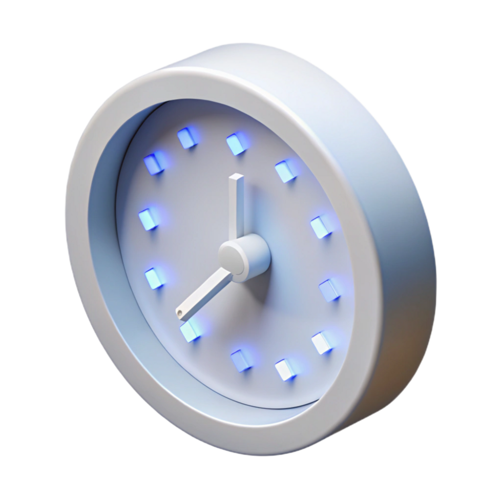 serene abstract Floating Minimalist Clock Led Time Display exclusive png