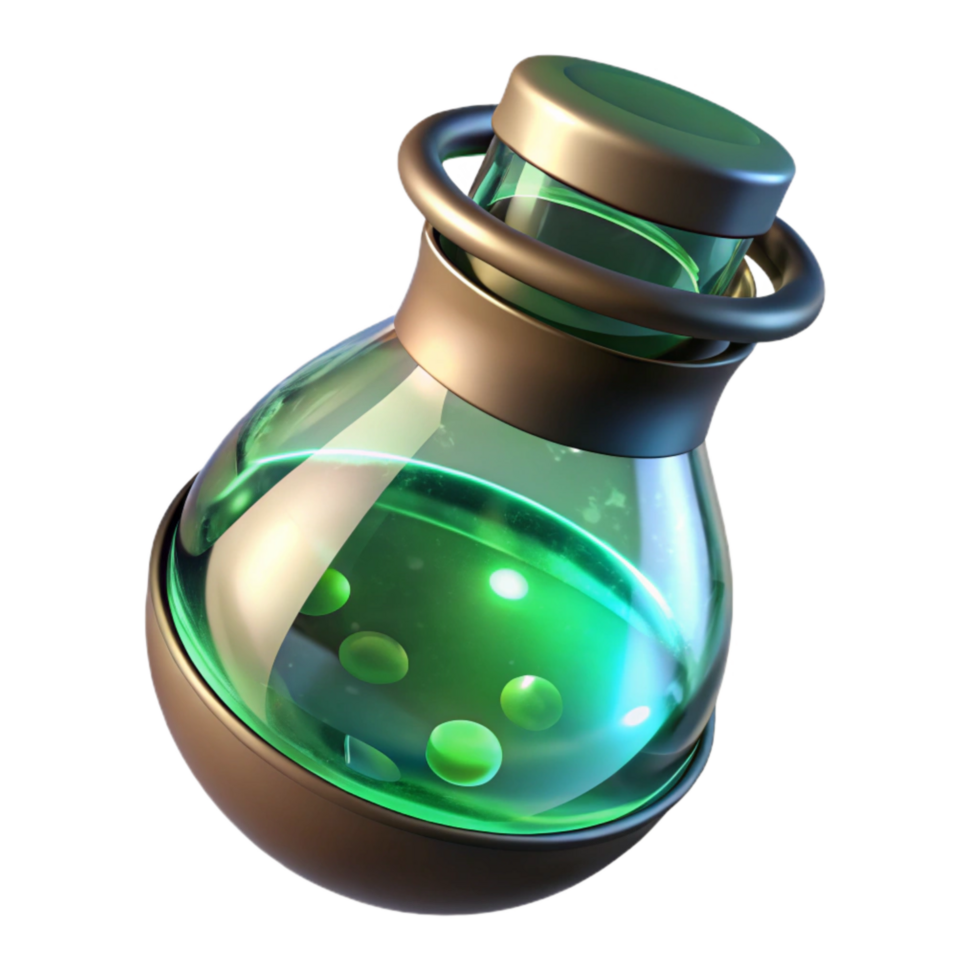stunning traditional Bioluminescent Water Bottle 3d Render authentic png