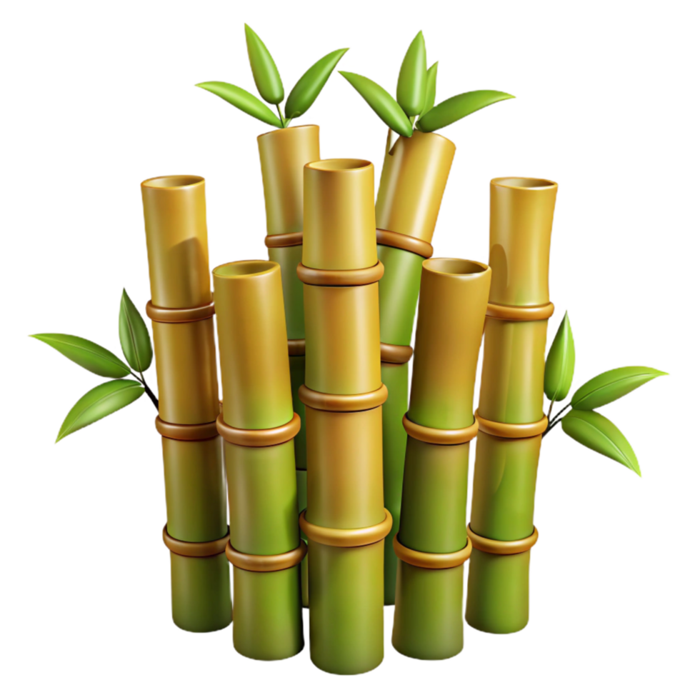 magnificent vintage Bamboo Stalks Isolated on Transparent Background high resolution png