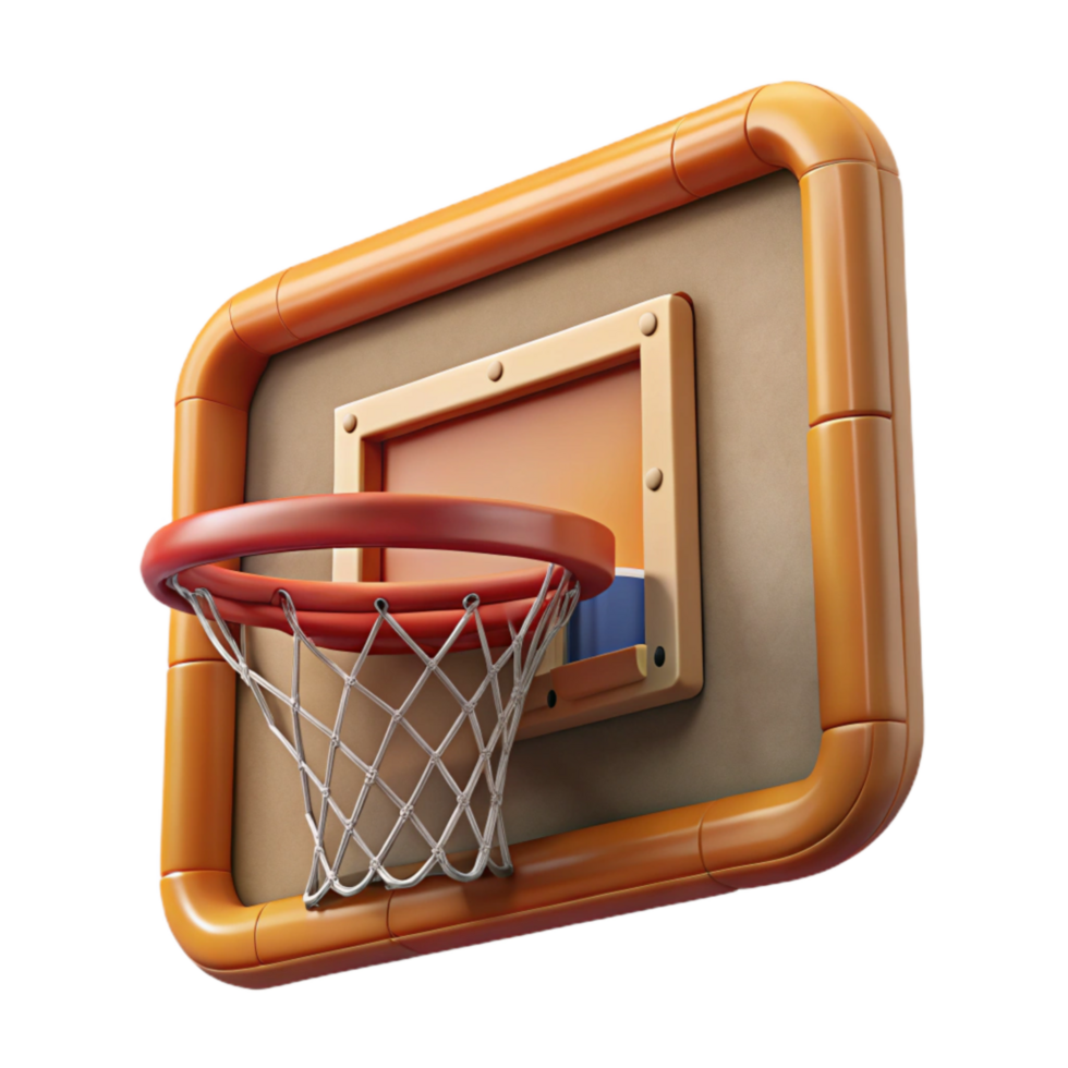 stunning minimalist Basketball Backboard Square Frame Transparent Background authentic png