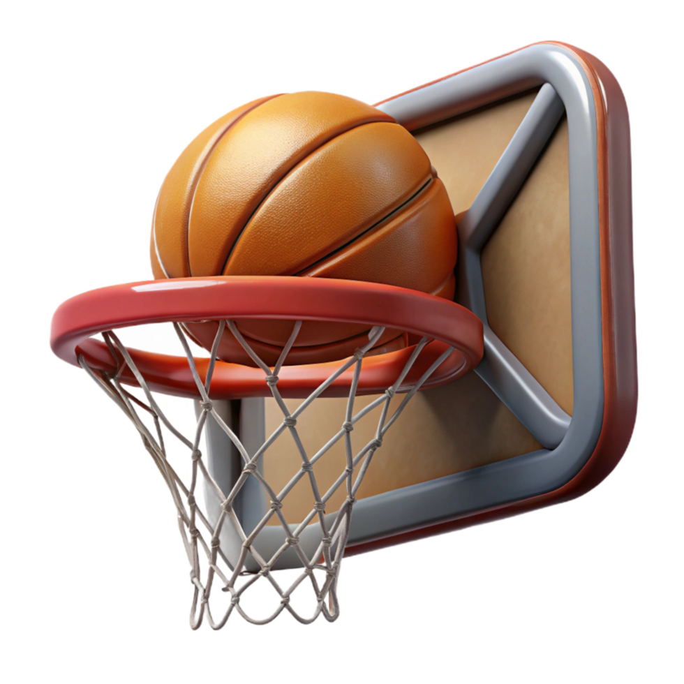stunning classic Basketball Backboard Close Up Transparent Background high quality png