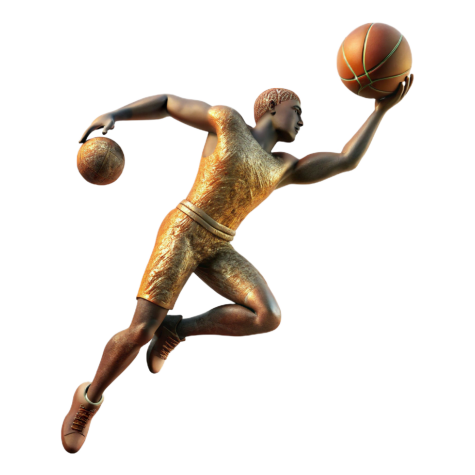 magnificent classic Basketball Player Silhouette Dunk Cutout Transparent Background detailed png