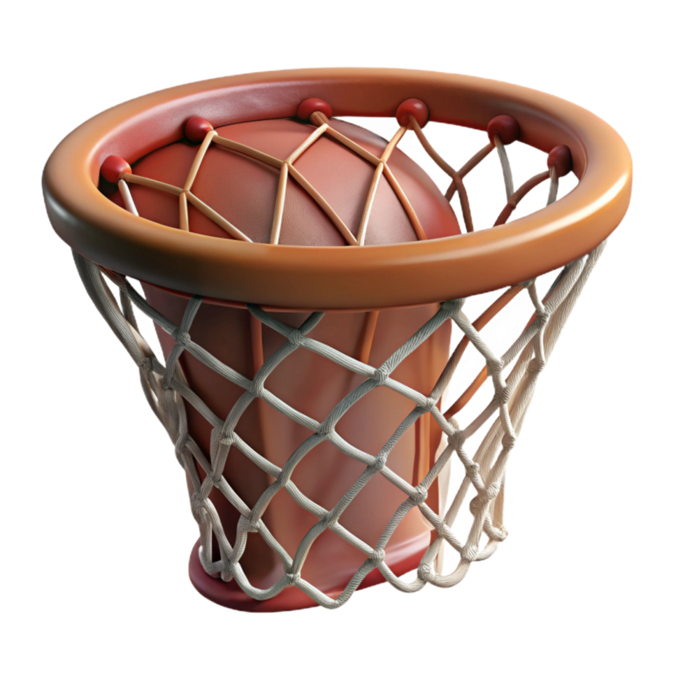 stunning artistic Basketball Hoop Net Close Up Transparent Background detailed png