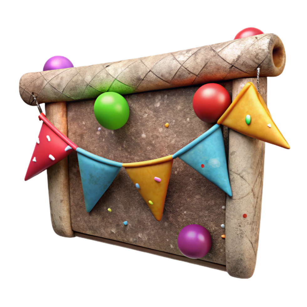 impressive artistic Birthday Banner Happy Birthday Message Colorful Isolated premium png