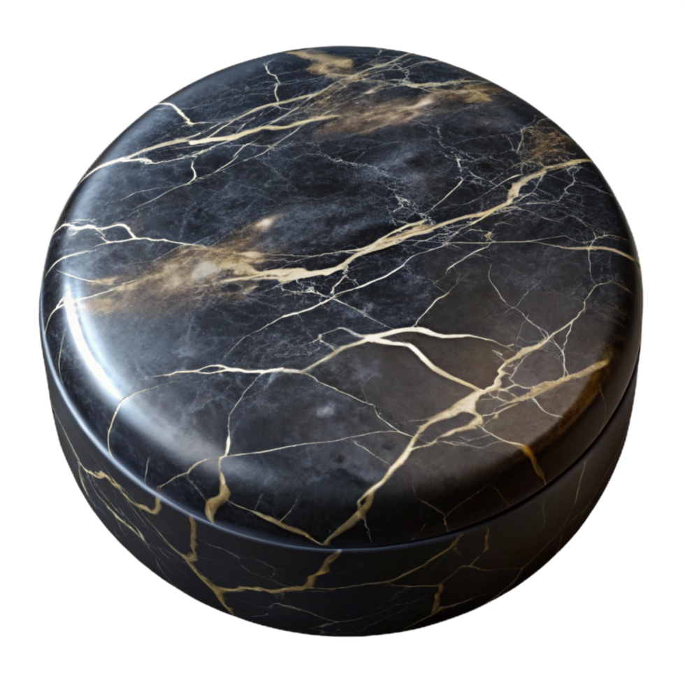 vibrant abstract Black Marble Surface Cutout with Veined Pattern authentic png