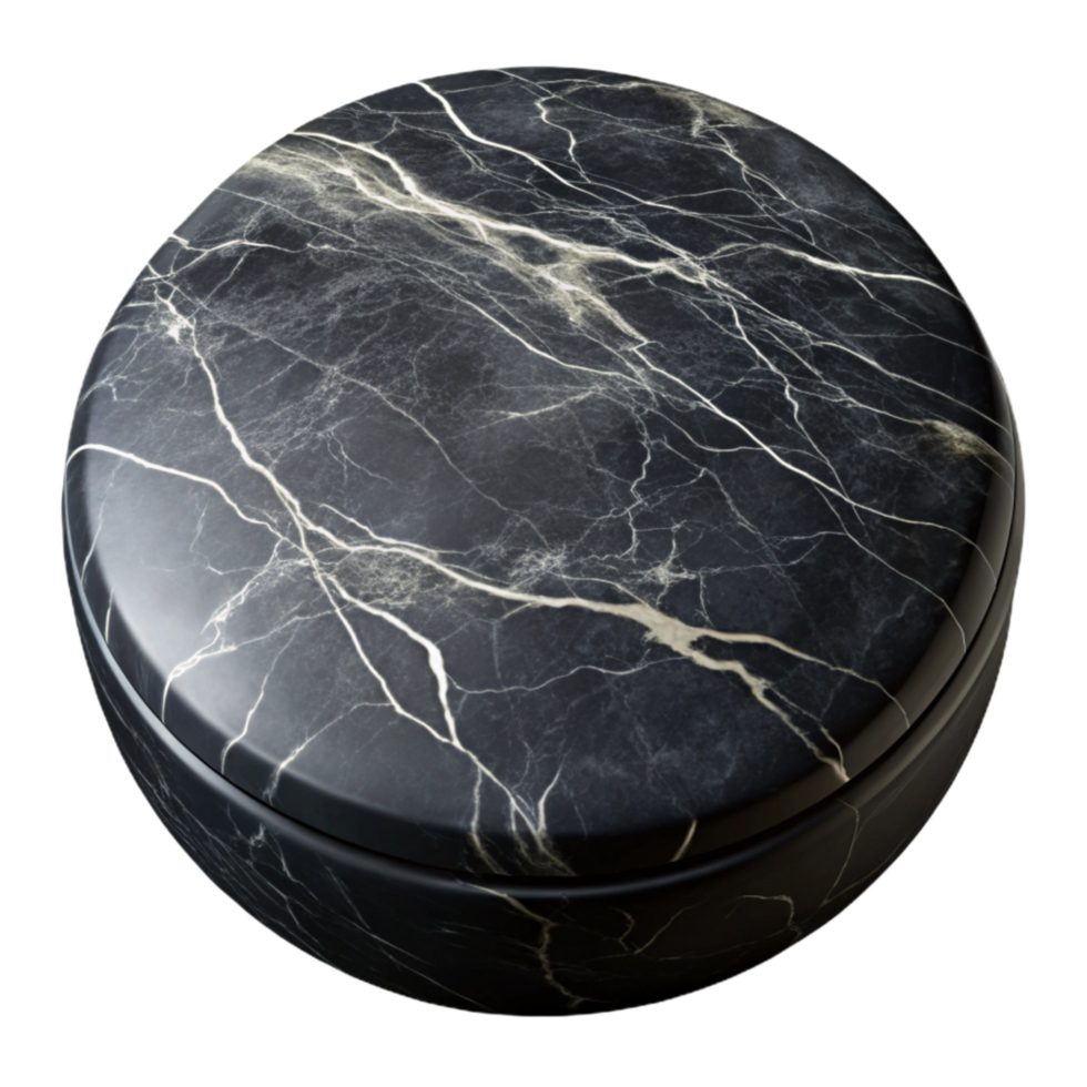 beautiful minimalist Black Marble Surface Cutout with Veined Pattern 4K png