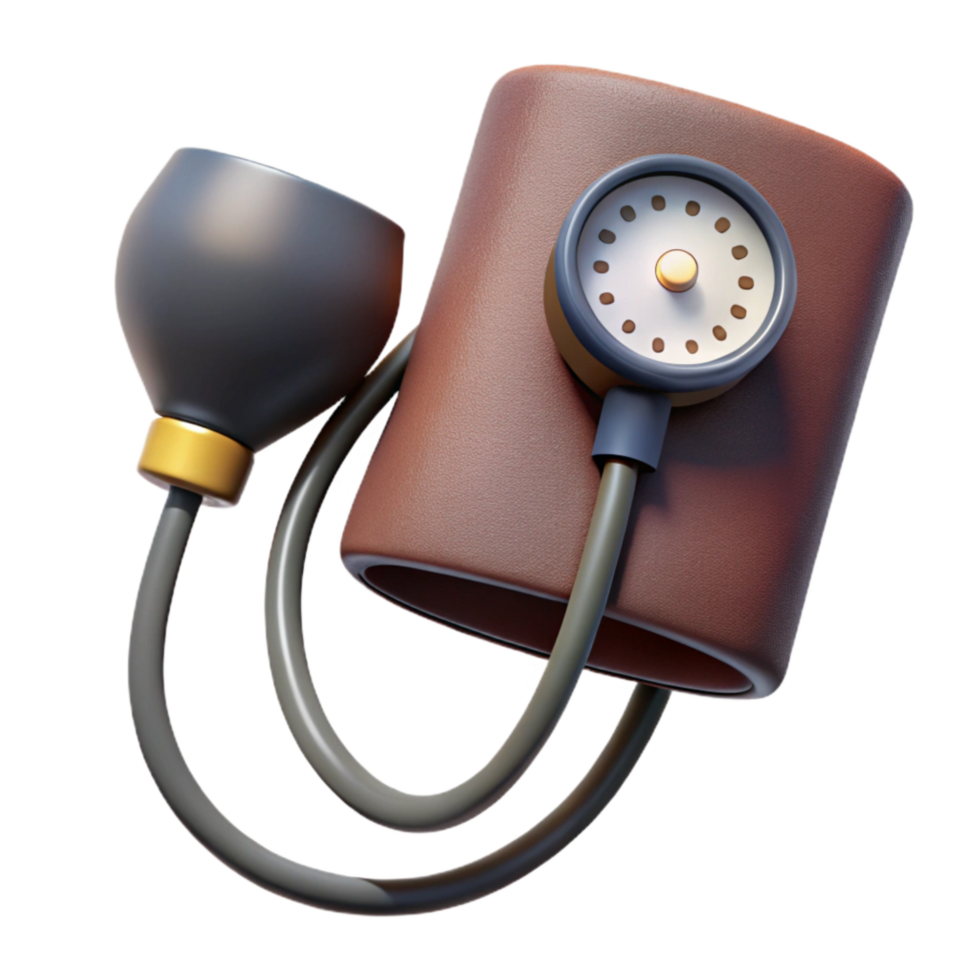 magnificent vintage Blood Pressure Cuff with Gauge Isolated Element high resolution png