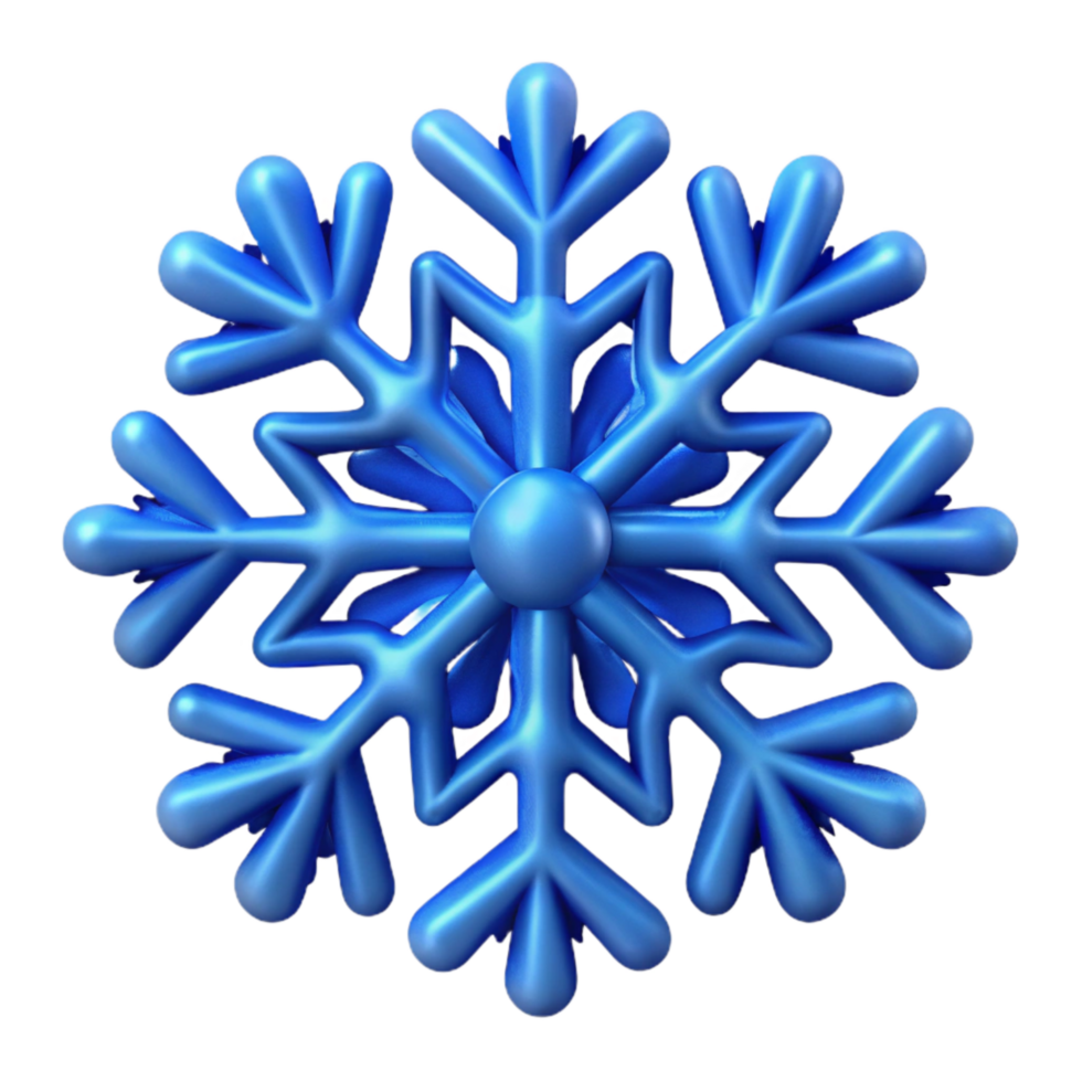serene artistic Blue Winter Snowflake Pattern Transparent Background authentic png