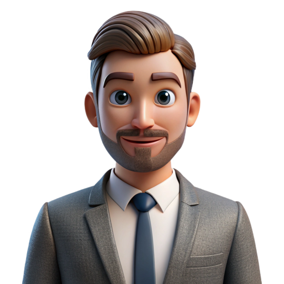 magnificent abstract Businessman in Suit Front View Transparent Background original png