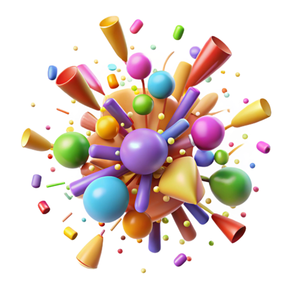 magnificent traditional Colorful Festive Confetti Explosion Transparent Background detailed png