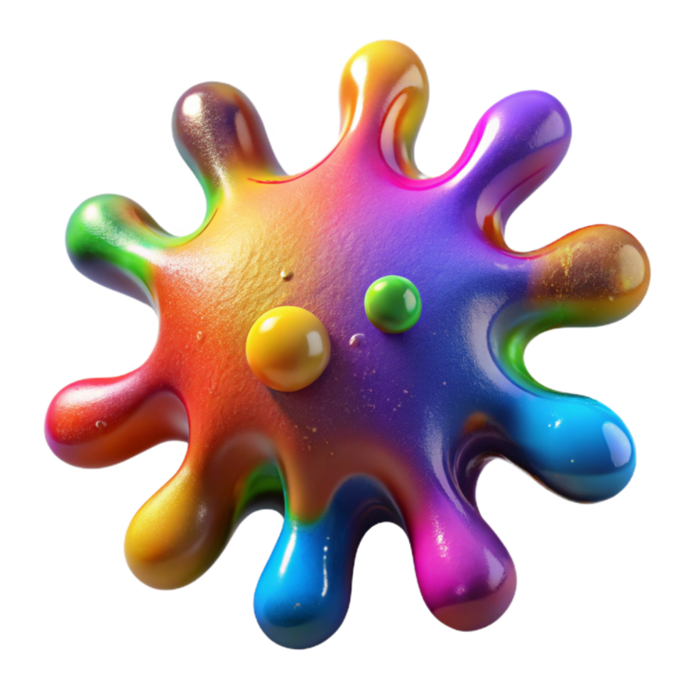 elegant modern Colorful Paint Splatter Effect Transparent Element professional png