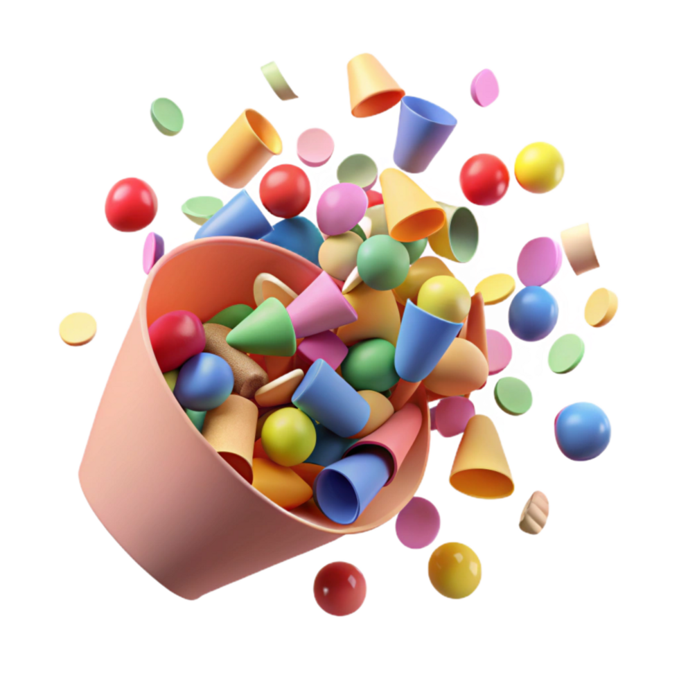 dramatic abstract Colorful Paper Confetti Scatter Transparent Background exclusive png