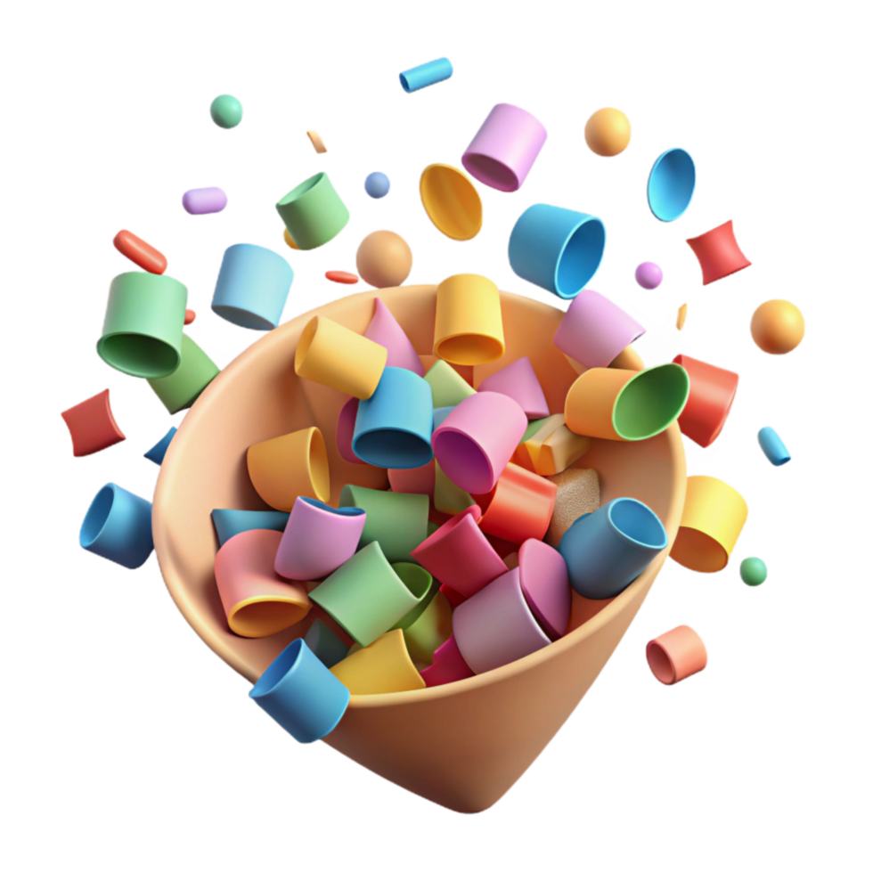 beautiful creative Colorful Paper Confetti Scatter Transparent Background premium png