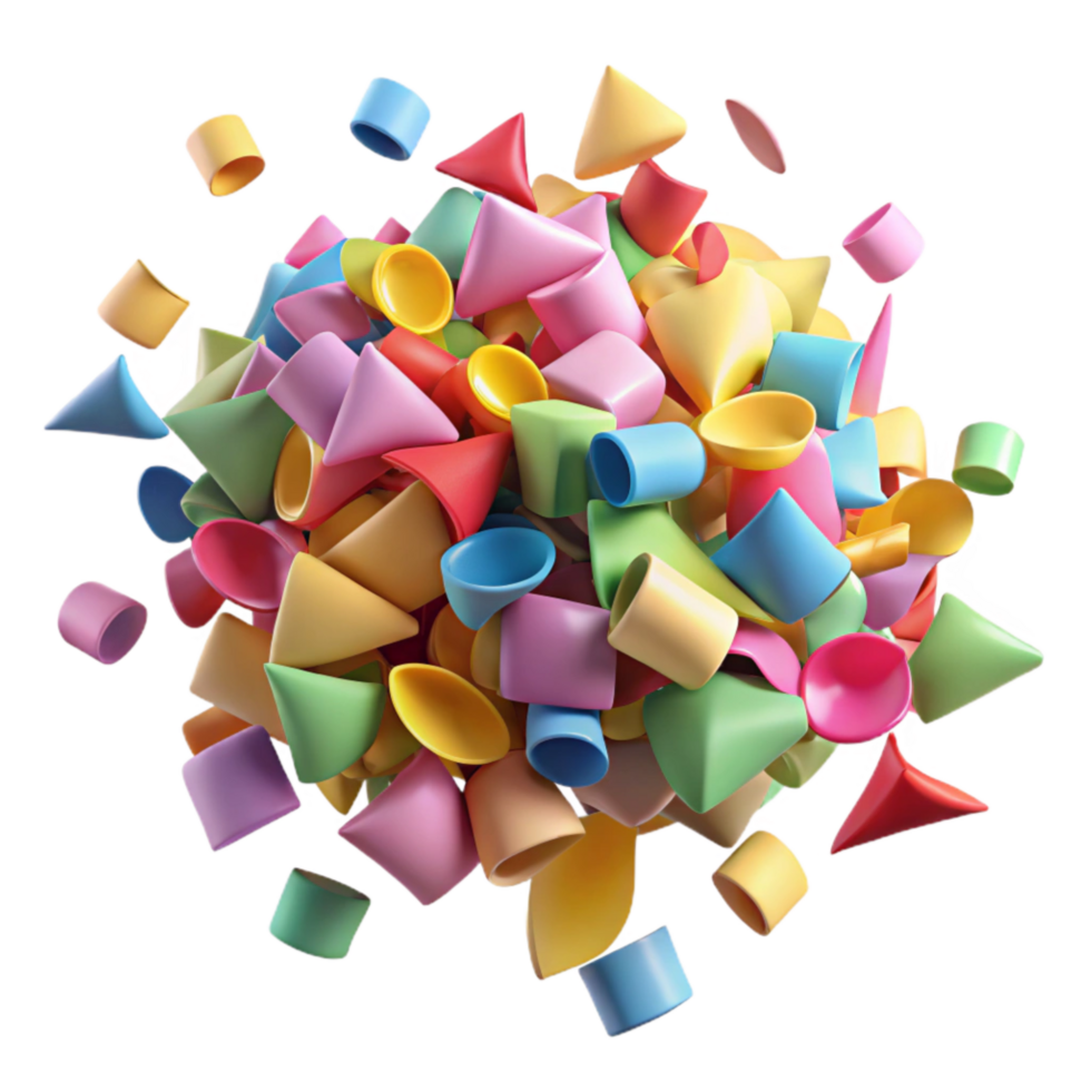 dramatic rustic Colorful Paper Confetti Scatter Transparent Background exclusive png