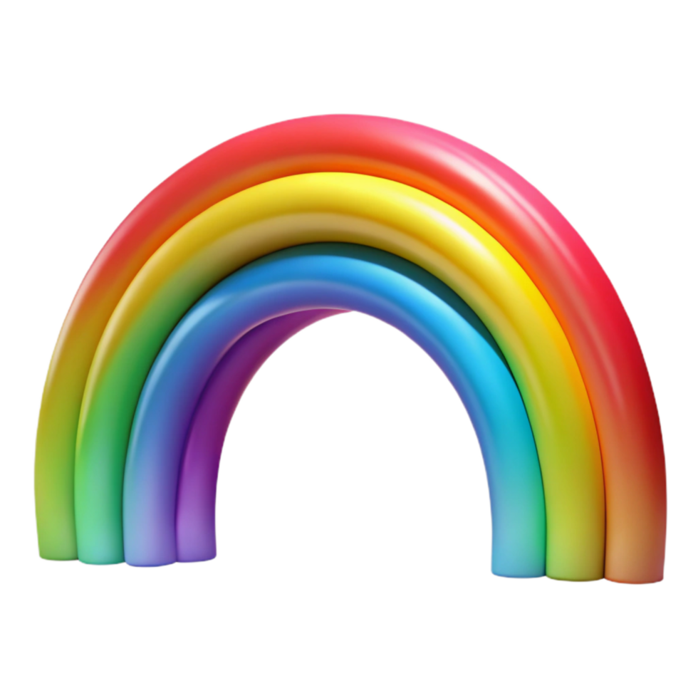 serene abstract Colorful Rainbow Arch with Gradient Colors Transparent Background authentic png