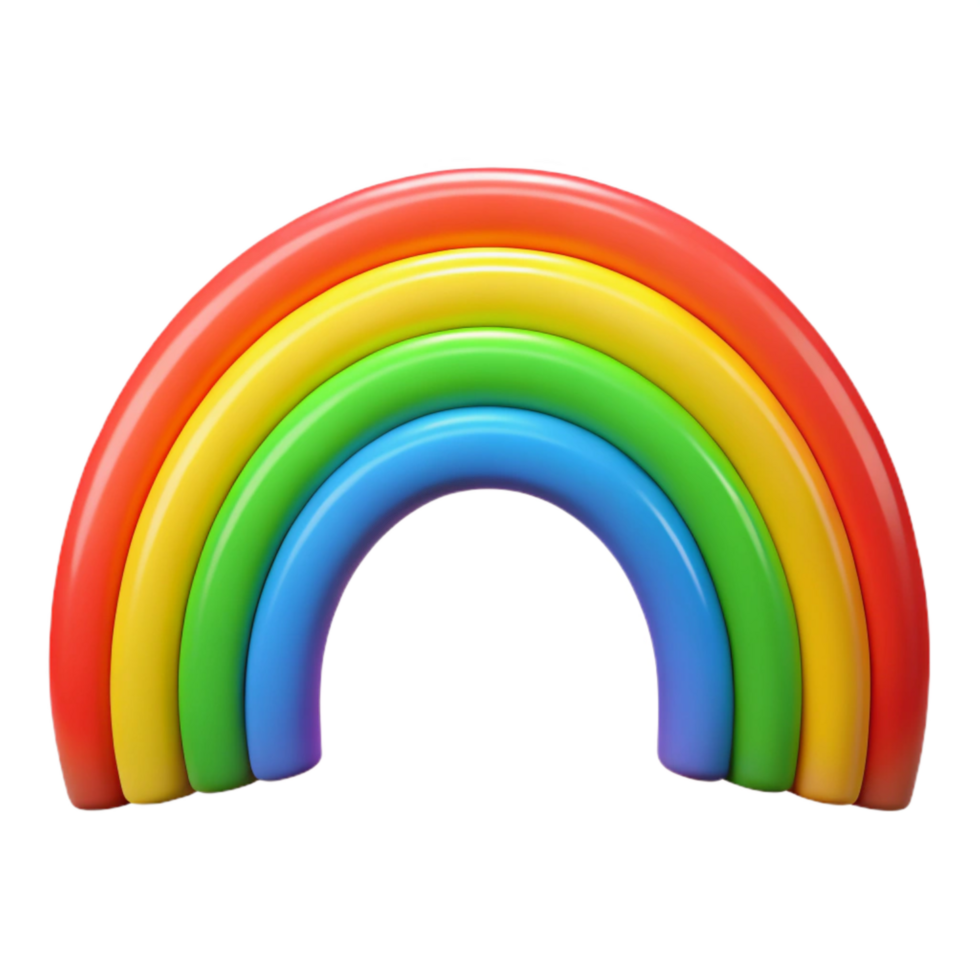 serene abstract Colorful Rainbow Arc Isolated with Vibrant Colors high quality png