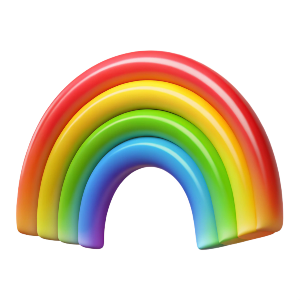 wonderful modern Colorful Rainbow Gradient Cutout with Smooth Transition premium png