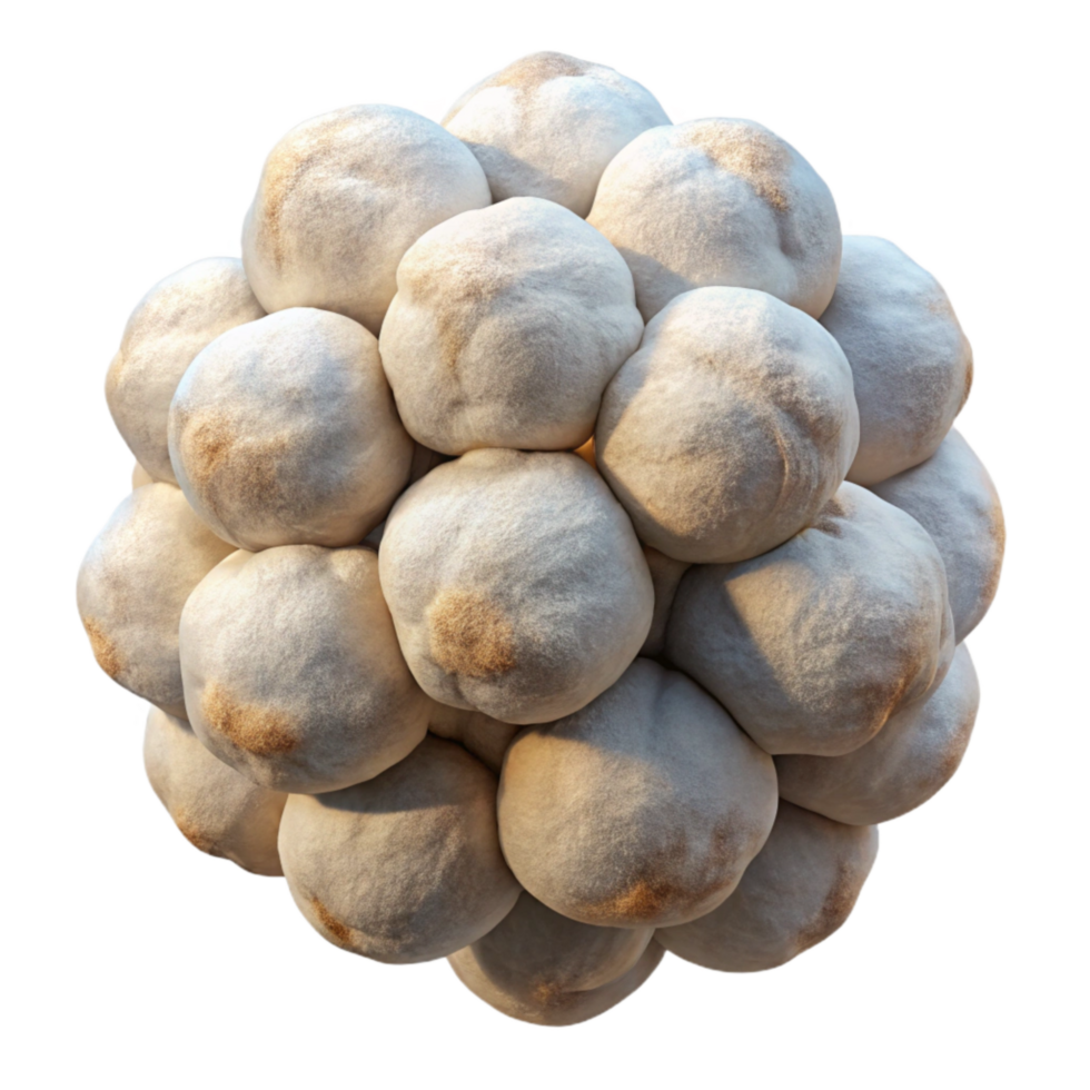 vibrant rustic Cotton Balls Pack Isolated on Transparent Background professional png