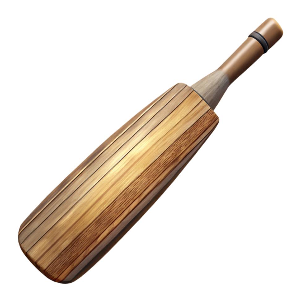 serene minimalist Cricket Bat Willow Wood Texture Transparent Background authentic png