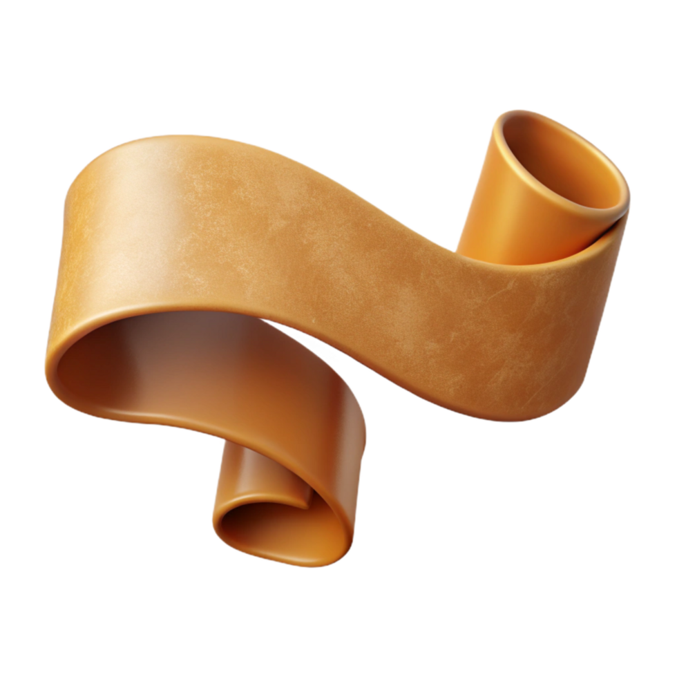 stunning modern Curved Ribbon Banner Cutout with Flowing Shape high resolution png
