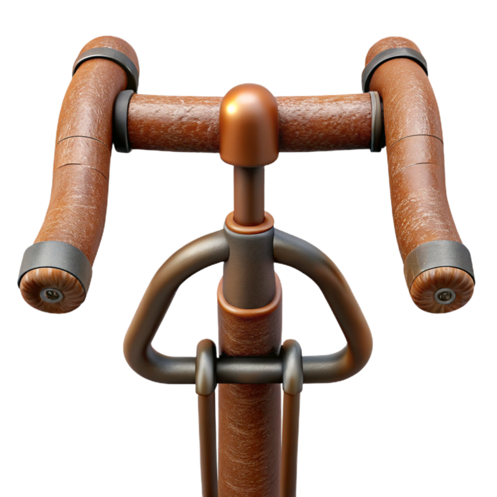 beautiful modern Cyclist Handlebars Close Up Transparent Background authentic png