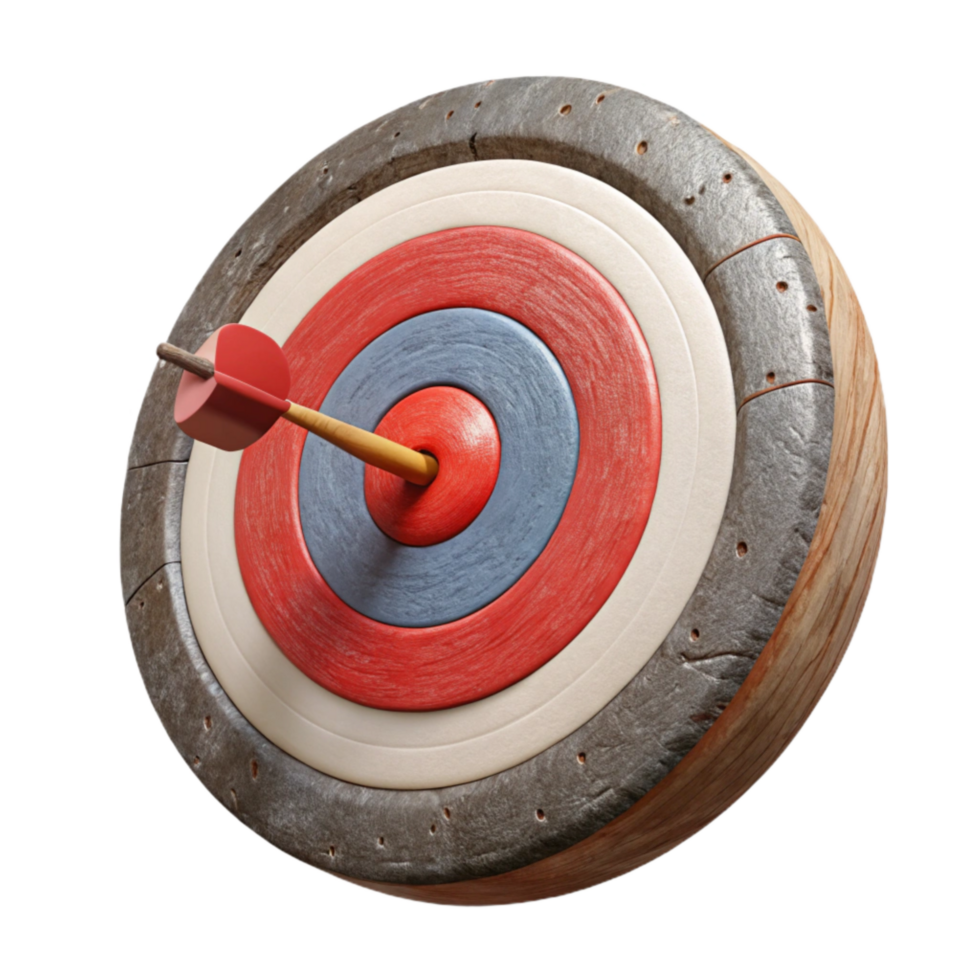 elegant minimalist Darts Target Bullseye Focus Transparent Background professional png
