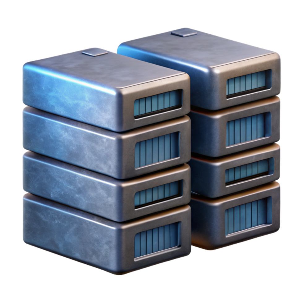 magnificent vintage Data Center Servers Racked Up Cutout Transparent Background professional png