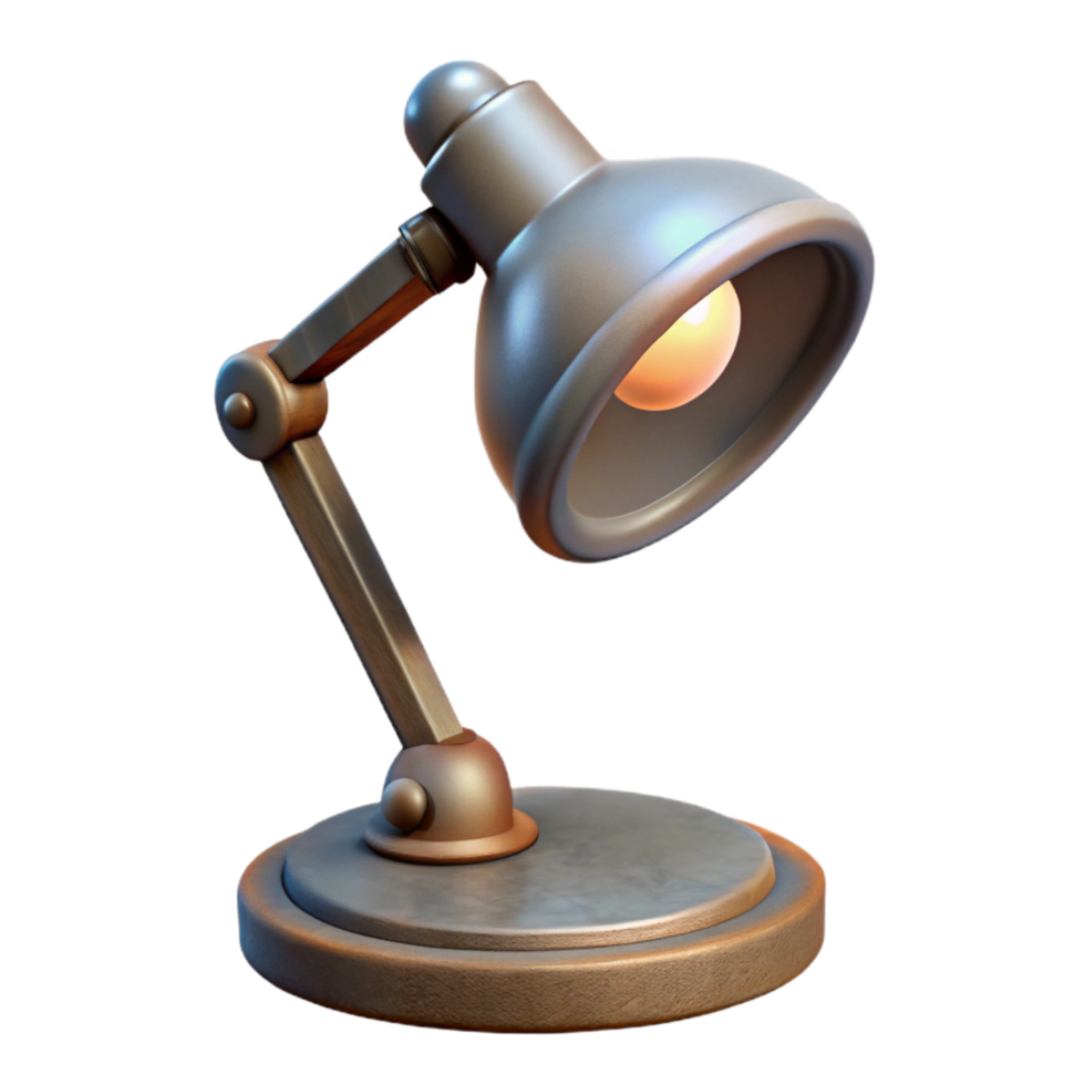 stunning traditional Desk Lamp with Adjustable Arm Cutout with Realistic Shadow detailed png