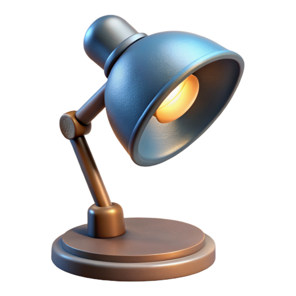 beautiful minimalist Desk Lamp with Cool Light Cutout with Realistic Shadow authentic png