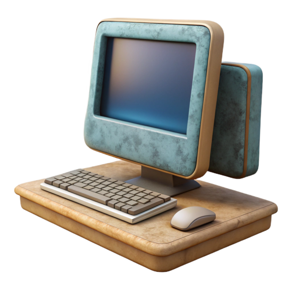 impressive contemporary Desktop Computer with All in One Design Cutout original png