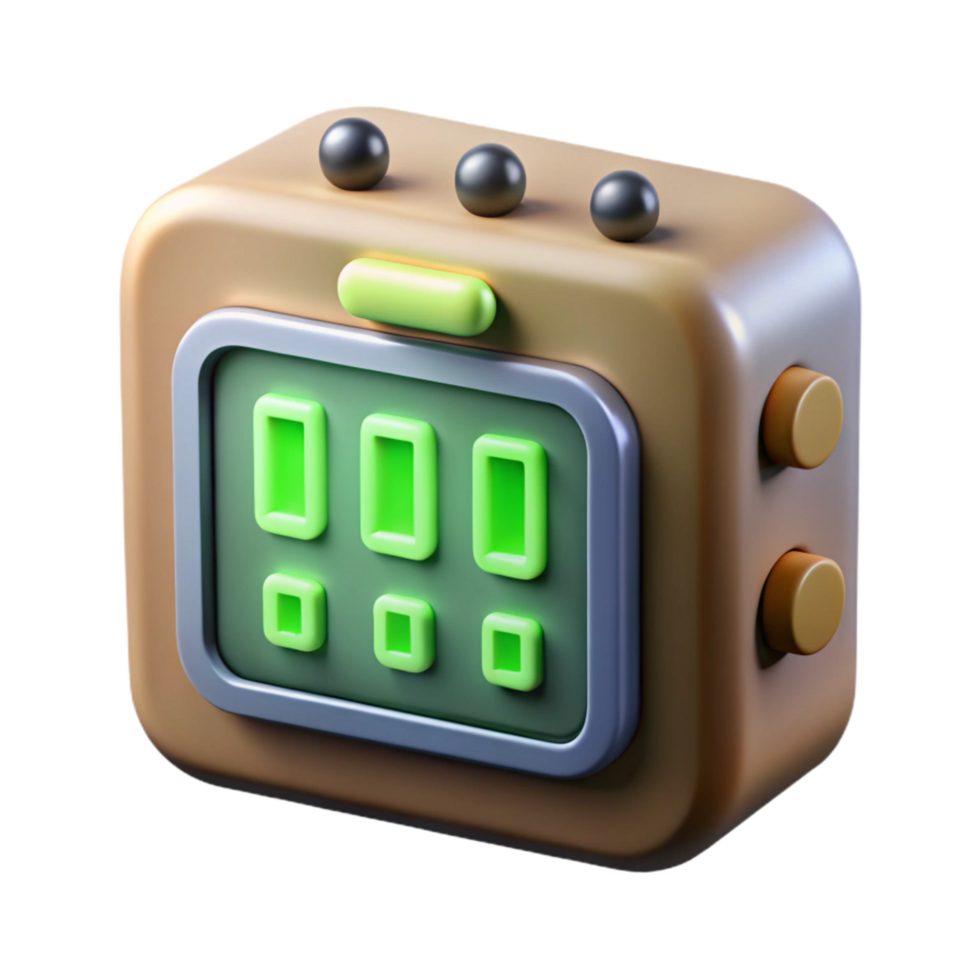 stunning traditional Digital Clock Displaying Binary Code Transparent Background authentic png