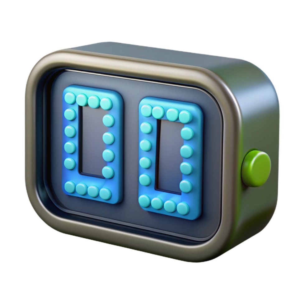 impressive contemporary Digital Clock Displaying Binary Code Transparent Background high quality png