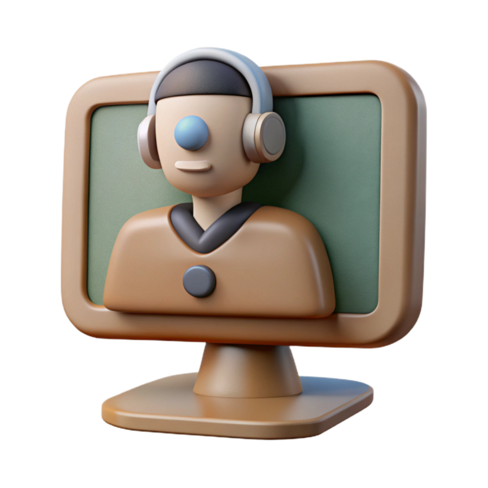 magnificent artistic Distance Learning Conference Call Cutout with Transparency genuine png