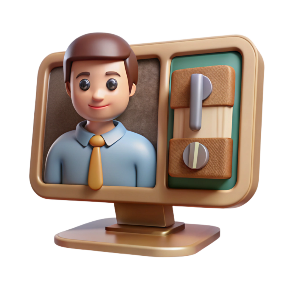 extraordinary vintage Distance Learning Conference Call Cutout with Transparency original png