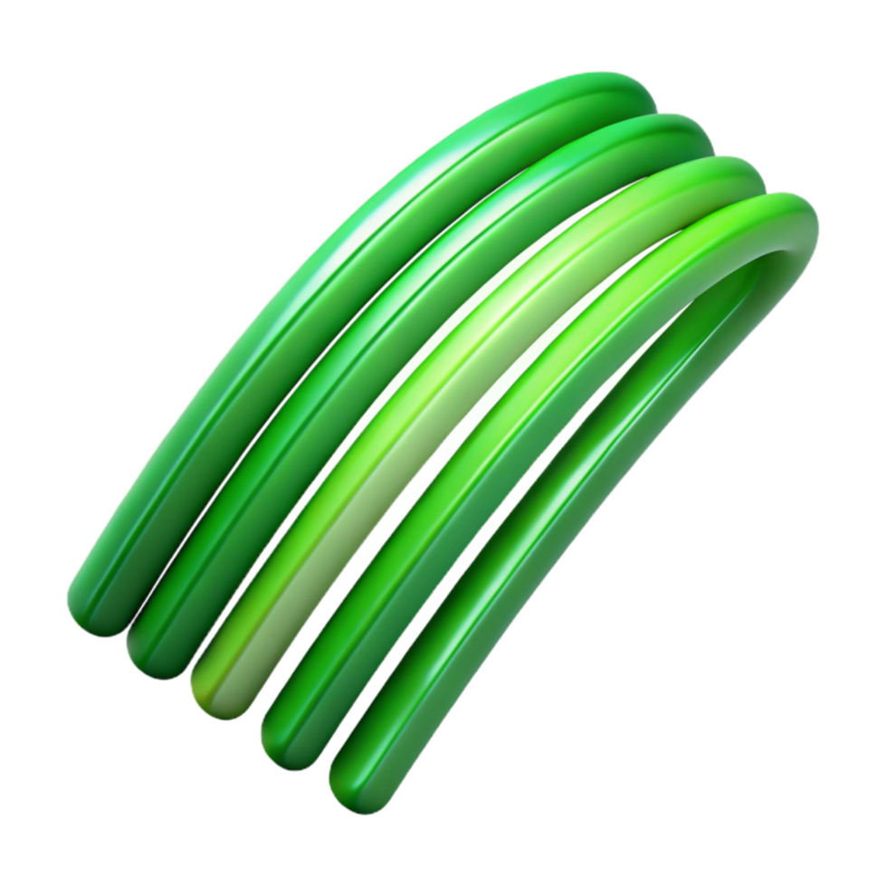 magnificent creative Dynamic Green Lines Transparent Element with Gradient detailed png