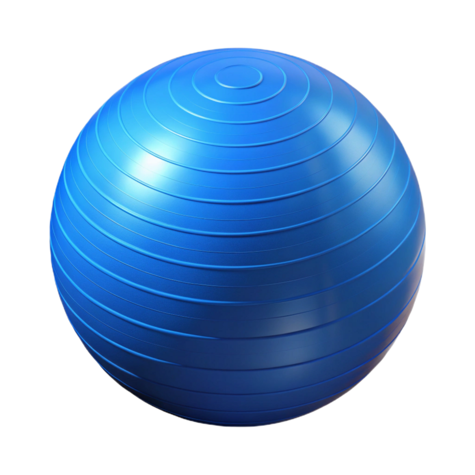 extraordinary creative Exercise Ball Blue Isolated on Transparent Background premium png