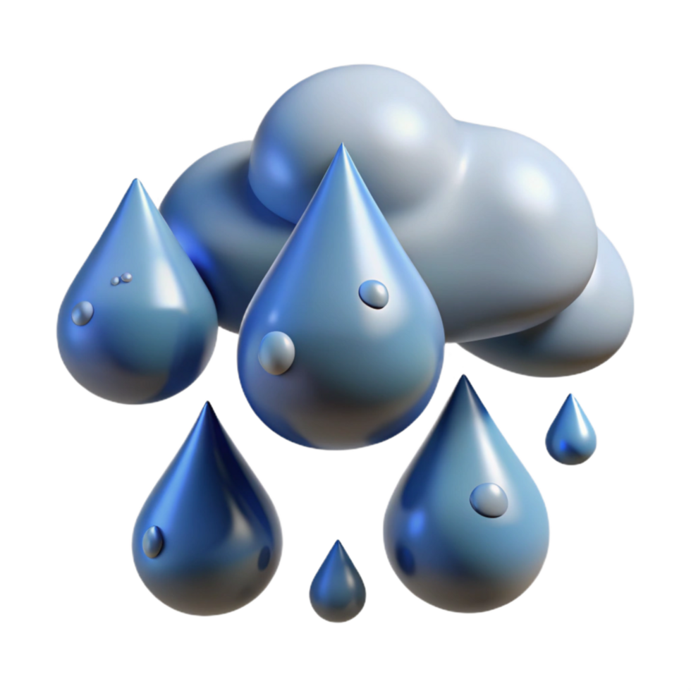 stunning artistic Falling Rain Drops with Realistic Splash Isolated genuine png