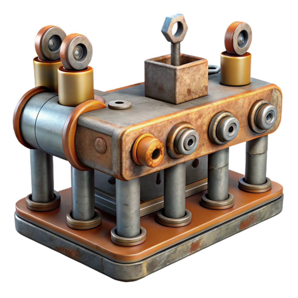 magnificent artistic Factory Automation Assembly Line Isolated Element detailed png
